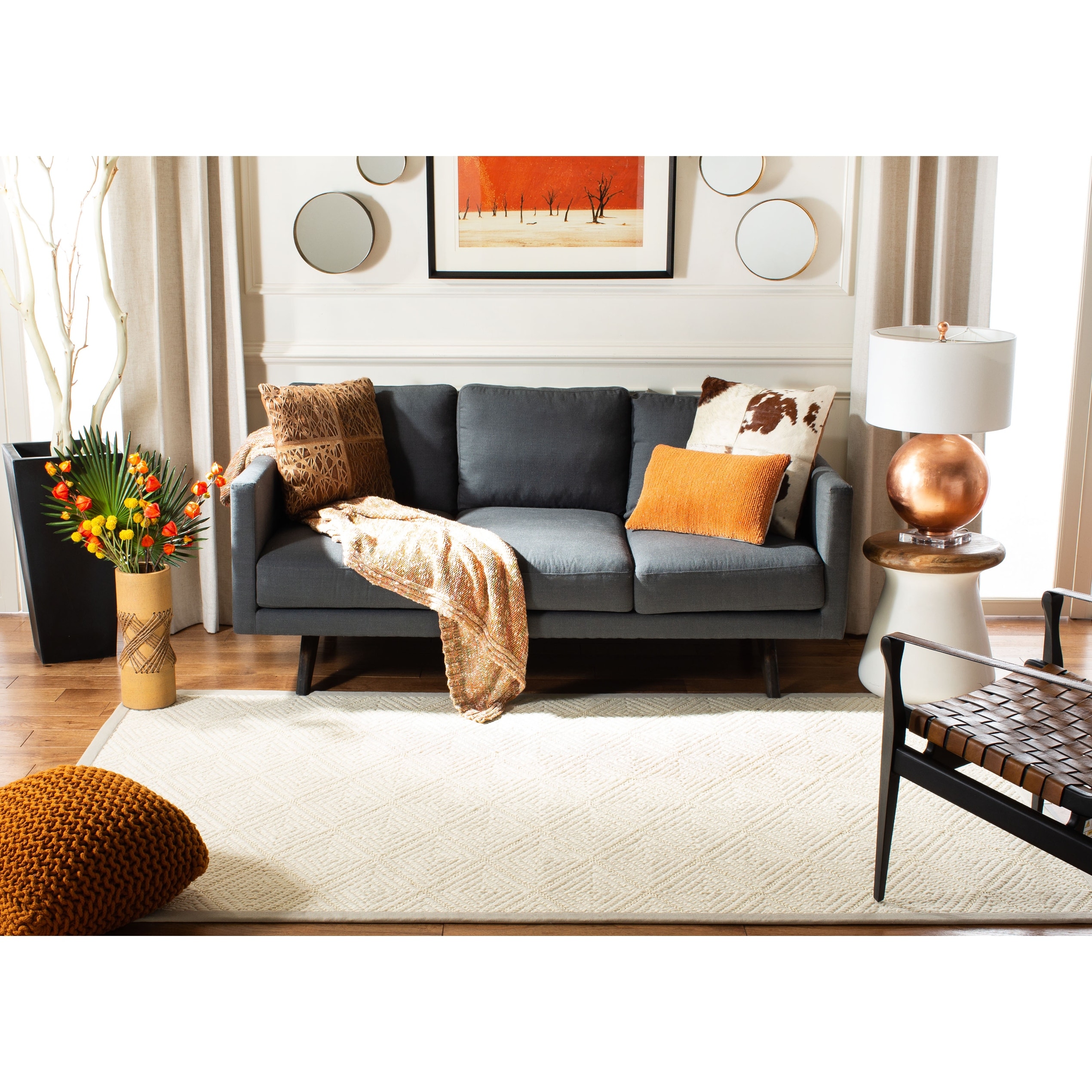 SAFAVIEH Palm Beach Ortanta Nautical & Coastal Sisal Rug - 5' x 8'