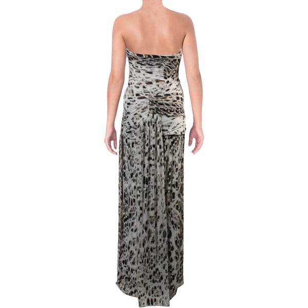 halston heritage strapless gown