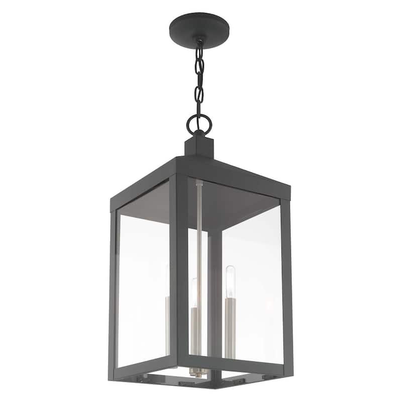 Livex Lighting Nyack 3 Light 11" Wide Outdoor Taper Candle Pendant