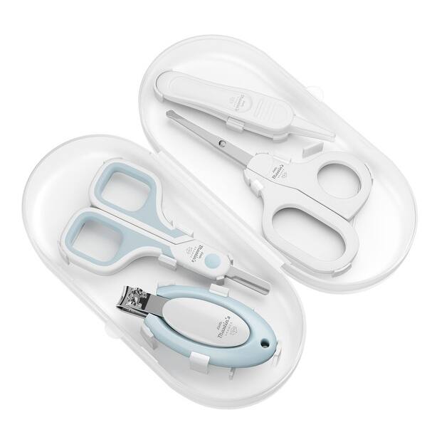 slide 2 of 10, Little Martin's Baby Nail Care Kit W/ Clipper, Scissors & Tweezer, 4 pc Set Blue
