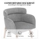 preview thumbnail 15 of 23, Modern Upholstered Solid Wood Dining Chair With Arms (Set of 2)