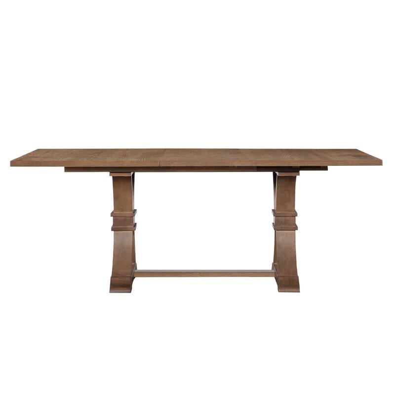 Christopher Knight Home - Modern 7 Piece Wood Top Dining Set with Iron Base Upholstered Chairs