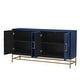 preview thumbnail 9 of 23, Sideboard Cabinet Credenza Console Storage Cabinet Dining Buffet Table w4 Doors & Adjustable Shelves for Living Room Entrance