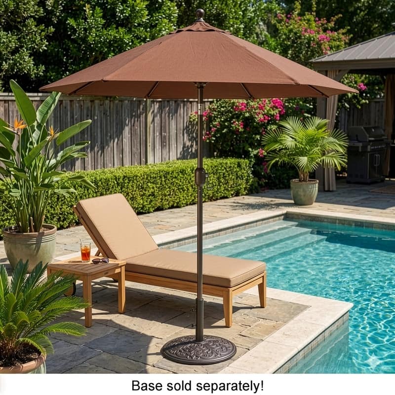 Tropishade 7.5' Market Umbrella with Sunbrella 8306 Chili Linen