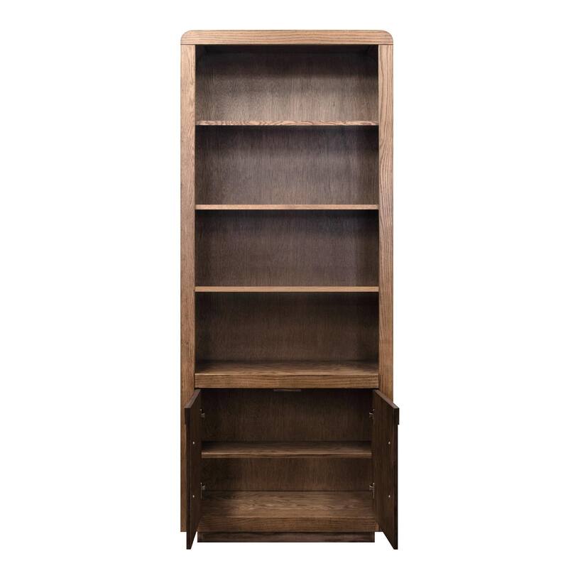Bridgevine Home 78 inch High Bookcase Pier, No Assembly Required, Two-Tone Finish