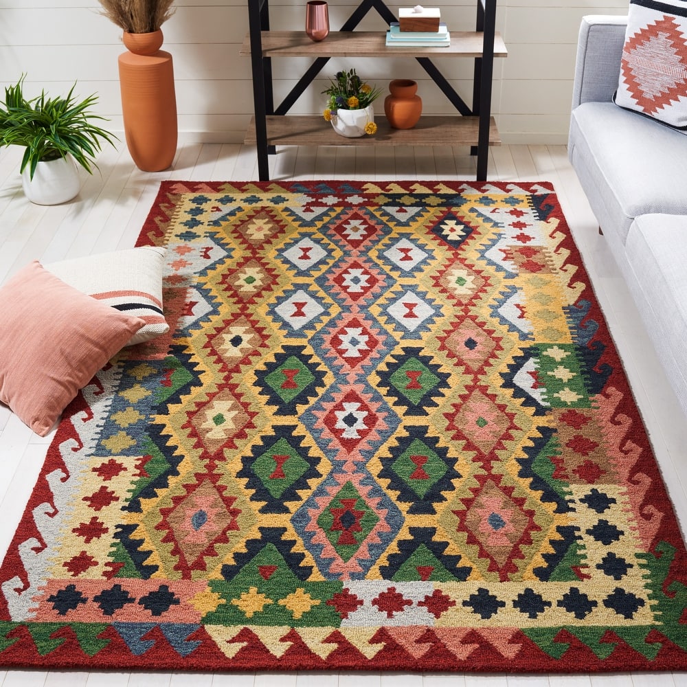 SAFAVIEH Handmade Aspen Nataliya Boho Tribal Wool Rug
