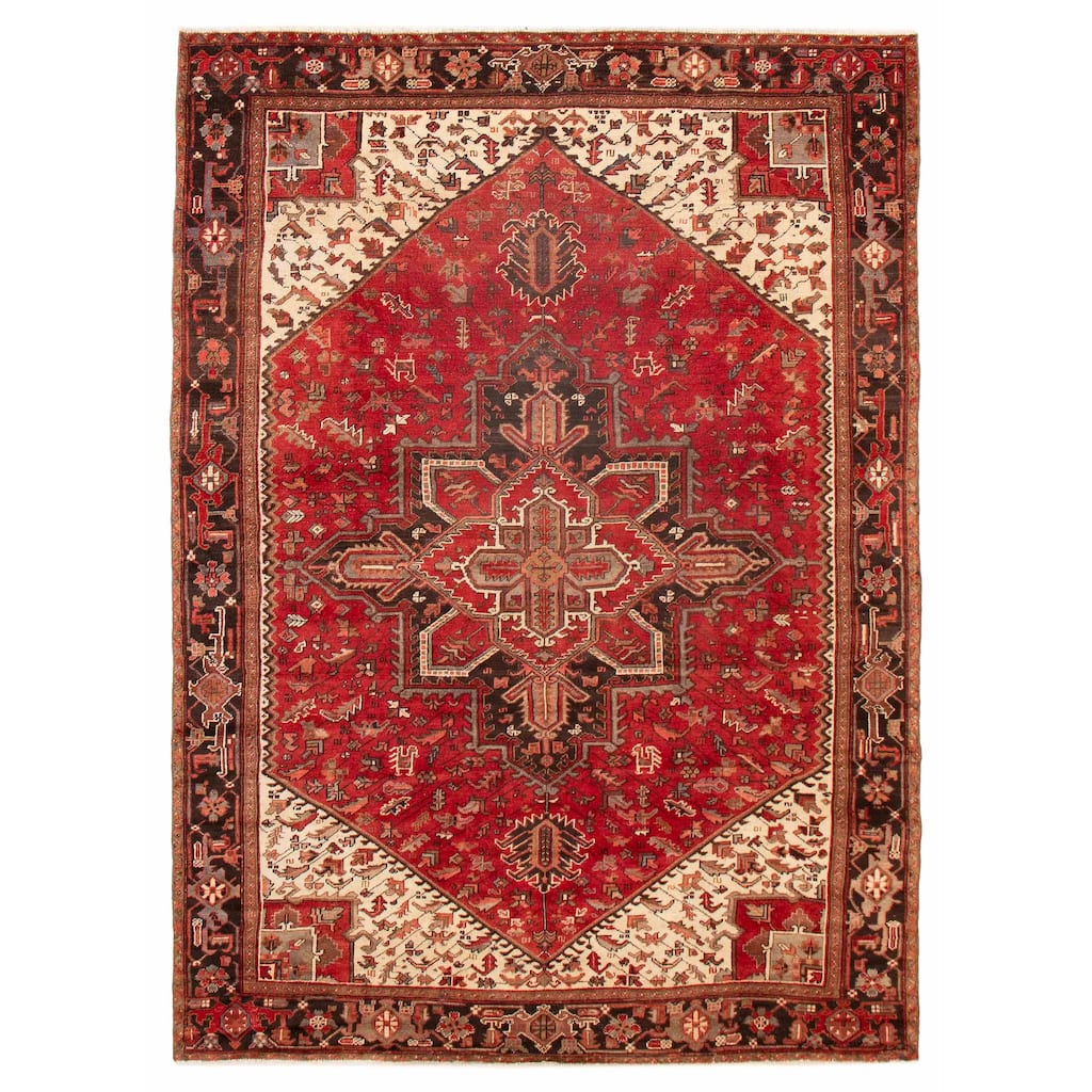 ECARPETGALLERY Hand-knotted Sarabi Red Wool Rug - 7'8 x 10'9