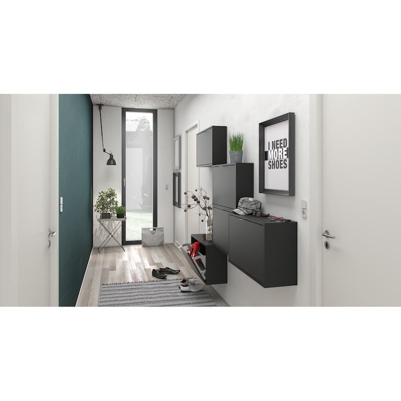 Porch & Den Cambria 2-Drawer Shoe Cabinet