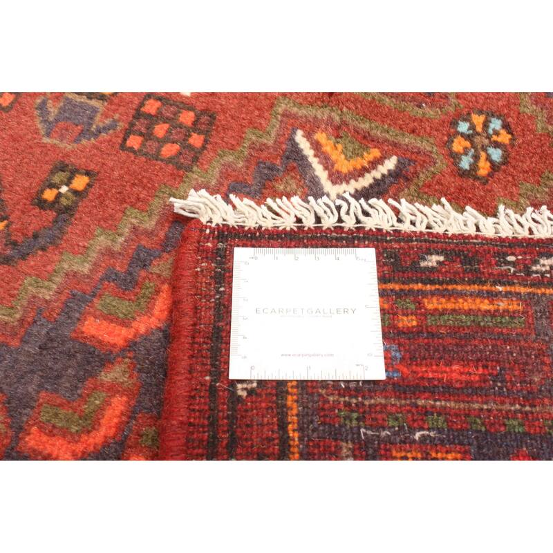 ECARPETGALLERY Hand-knotted Andelz Dark Red Wool Rug - 4'0 x 6'8