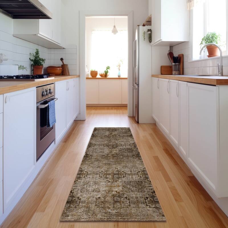 Premium Washable Super Soft Boho Modern Mayfield Rug - Taupe - 2' 3" x 7' 6" - Runner