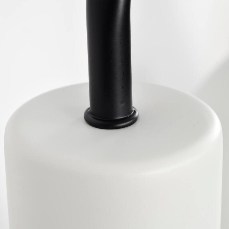 Sloan 3 Light Vanity; Matte Black Finish with White Shade