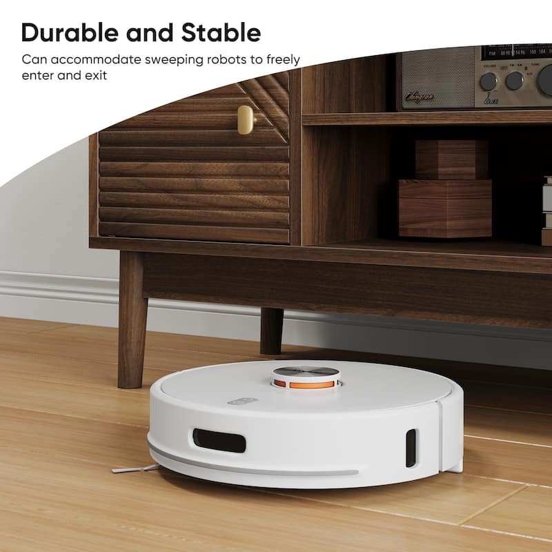 Wooden TV Stand for TVs up to 32/45 Inches, Mid-Century Modern Media Console Table Entertainment Center for Living Room, Walnut