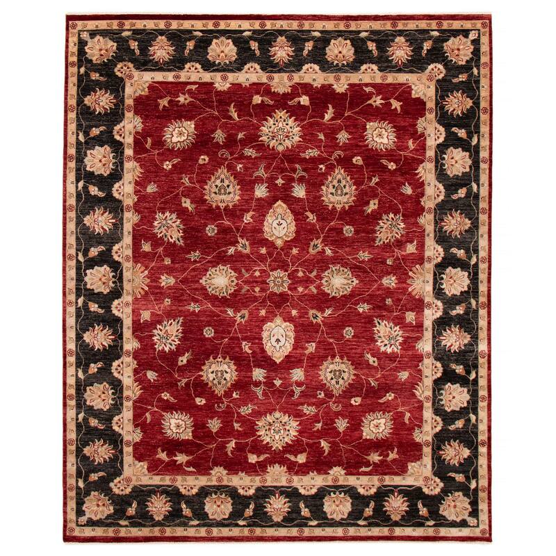ECARPETGALLERY Hand-knotted Jamshidpour Dark Red Wool Rug - 8' 1" x 10' 1" - Dark Red - 8' 1" x 10' 1" - Rectangle