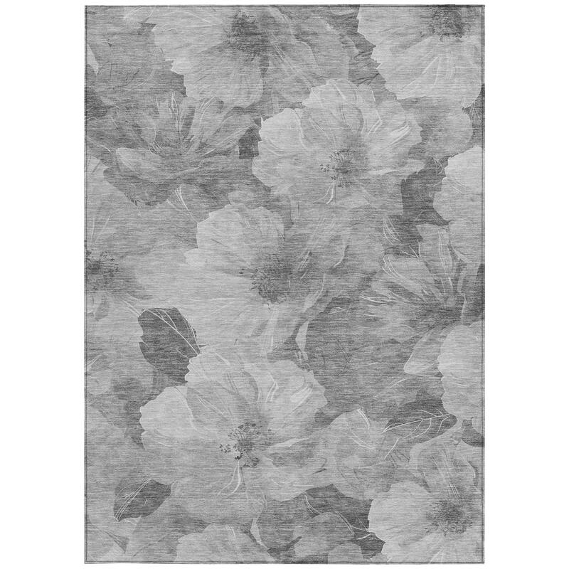 HomeRoots Floral Transitional Rectangle Outdoor Rug