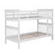 preview thumbnail 5 of 5, Contemporary Design Slatted Headboard Twin over Twin Bunk Bed, Sturdy Construction & Safety Guaranteed, White