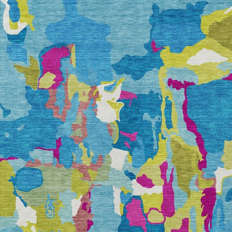 HomeRoots Abstract Transitional Rectangle Outdoor Rug