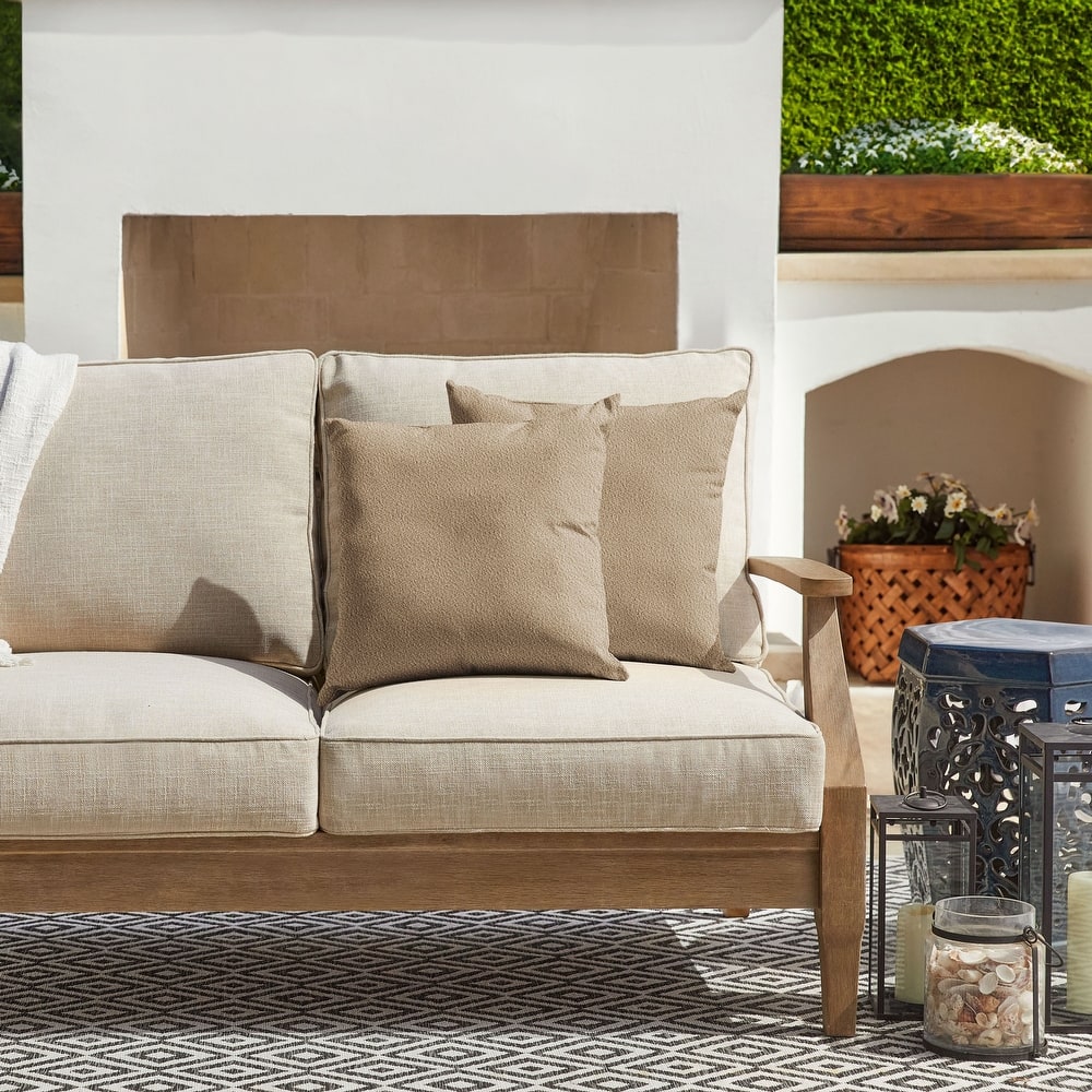 Sorra Home Outdoor Boucle Pillow Set of 2