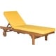 preview thumbnail 10 of 9, SAFAVIEH Outdoor Newport Solid Wood Chaise Lounge Chair with Side Table & Cushion - 27.6" W x 78.7" D x 14.2" H