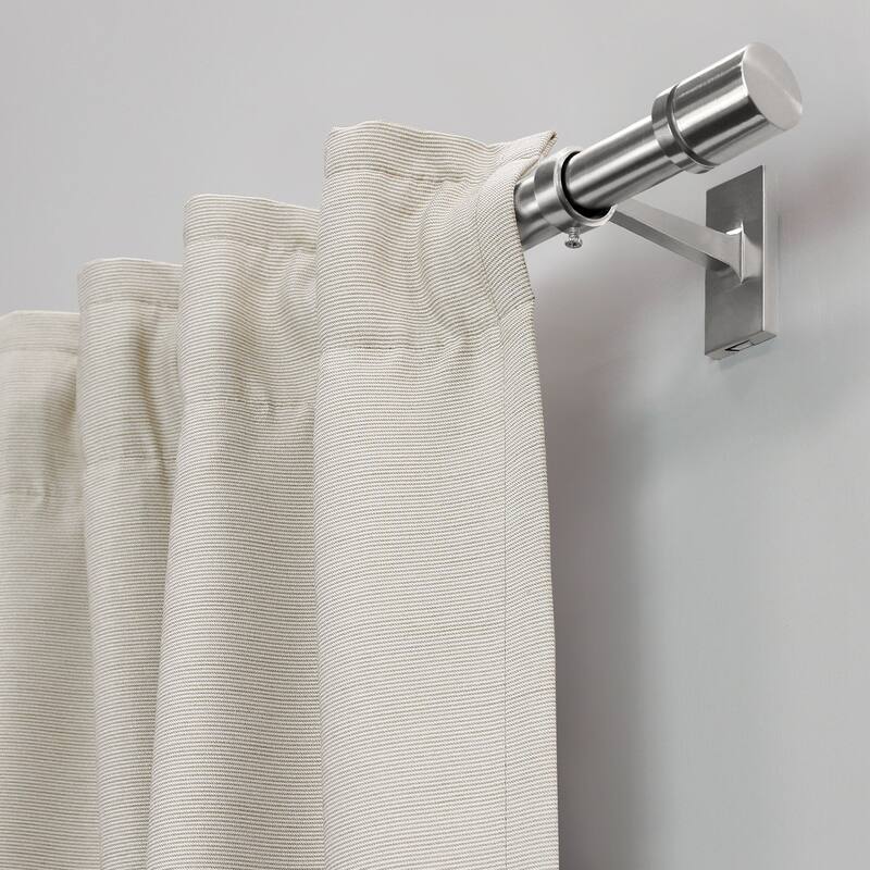 Lumi Home Furnishings Non-Adjustable Single Curtain Rod Brackets 1 in. (2-Piece)