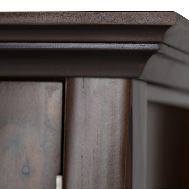 WYNDENHALL Normandy SOLID WOOD 62 inch Wide Transitional Wide Storage Cabinet - 62"w x 18"d x 34" h