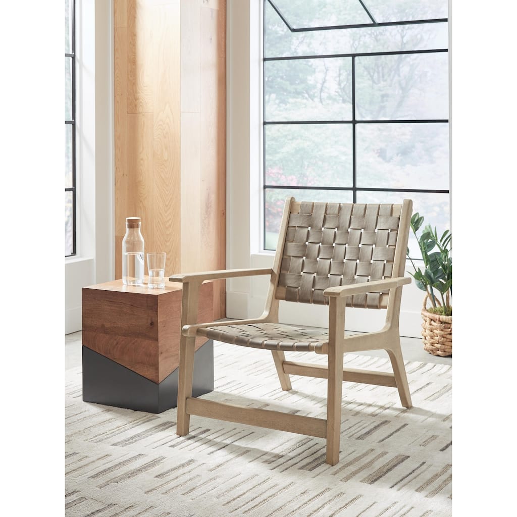 Signature Design by Ashley Jameset Taupe Accent Chair - 27.63" W x 31.13" D x 31.88" H