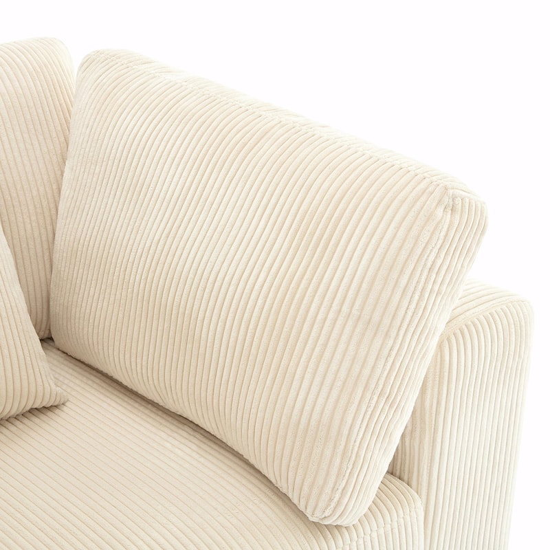 105'' 3-Seater Sofa with Removable Back Cushions and 5 Pillows