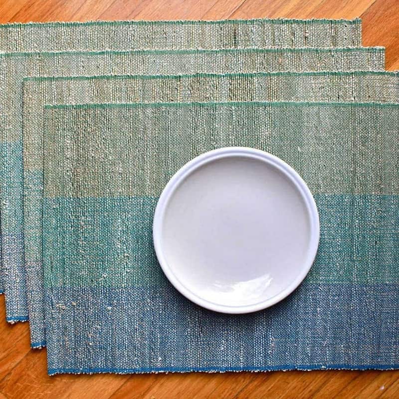 BISCOTTI Placemats - Handwoven Banana Fiber & Cotton, Fair Trade | Set of 4, 13"x19" by Sustainable Threads