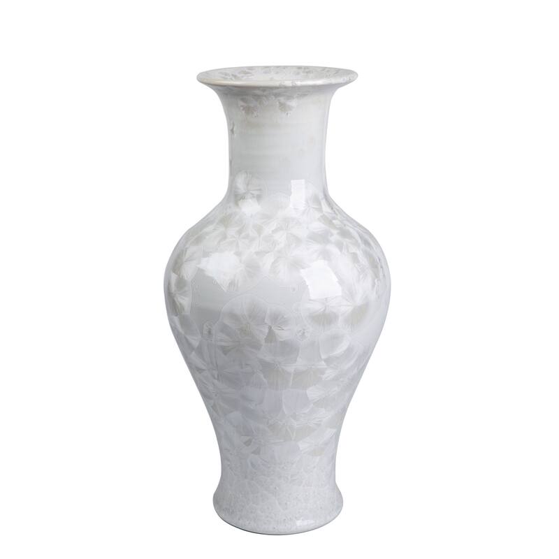 White Crystal Shell Fishtail Vase Medium