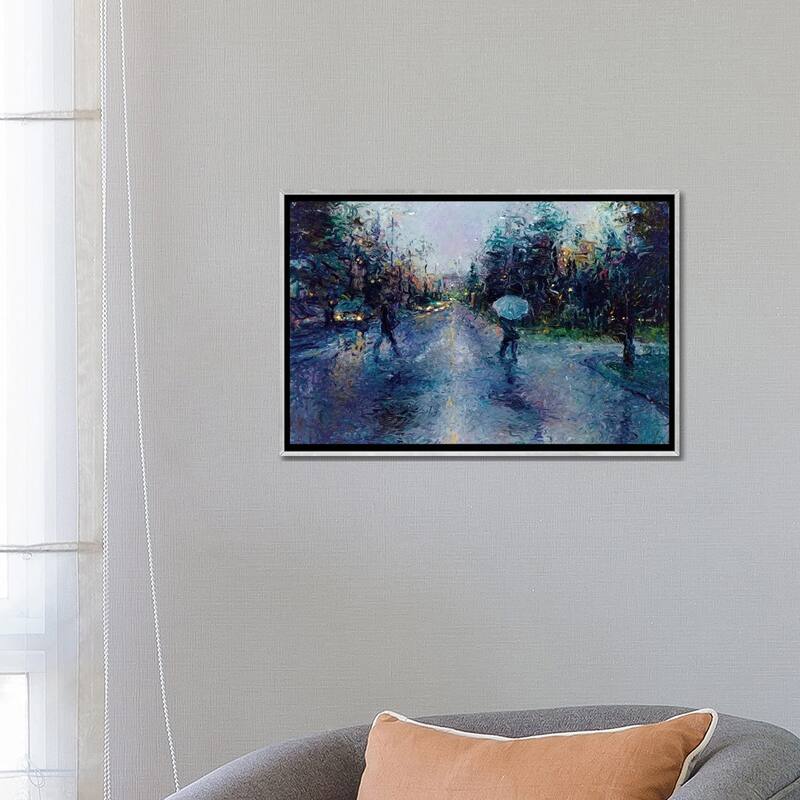 iCanvas "Slippery Sidewalk" by Iris Scott Framed