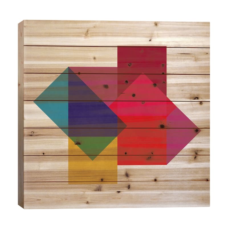Modern Art- Study of Colors Print On Wood by 5by5collective - Multi-Color - 26x26x1.5