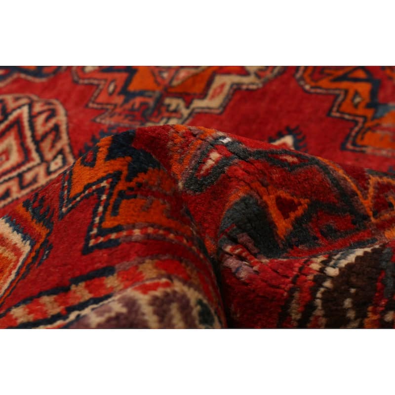 ECARPETGALLERY Hand-knotted Melis Red Wool Rug - 4'8 x 8'2