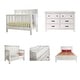 preview thumbnail 10 of 13, Milk Street Baby 4 Piece Relic Bundle- Batten Convertible Crib , 6 dr dresser with changing tray, Tot rail White
