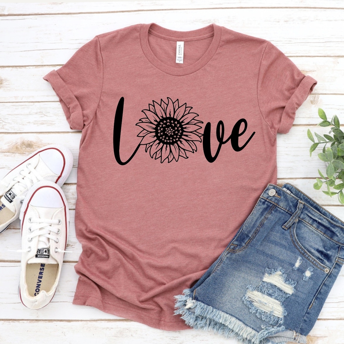 Love Sunflower T-Shirt, Floral Tee, Gift For Mom, Gardener Shirt, Positive Vibes Top, Nature Lover Tshirt, Best Friend
