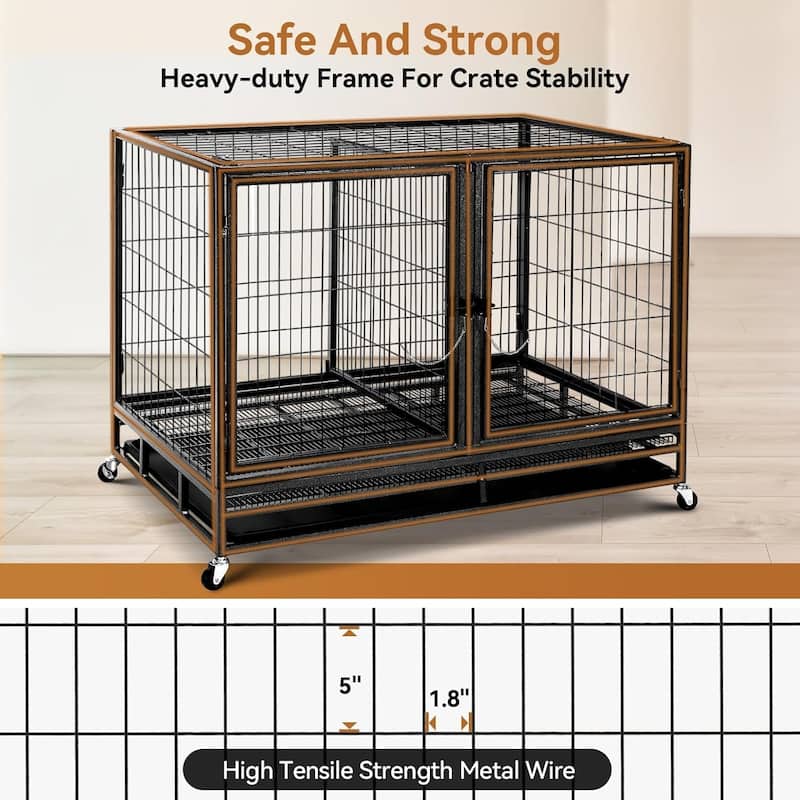 Large Dog Crate, Puppy Dog Playpen, Pet Cage for Yard, Indoor Outdoor