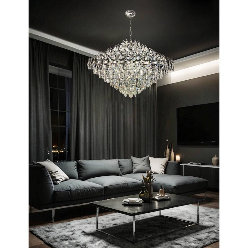 Empire Crystal Round Chandelier 31"
