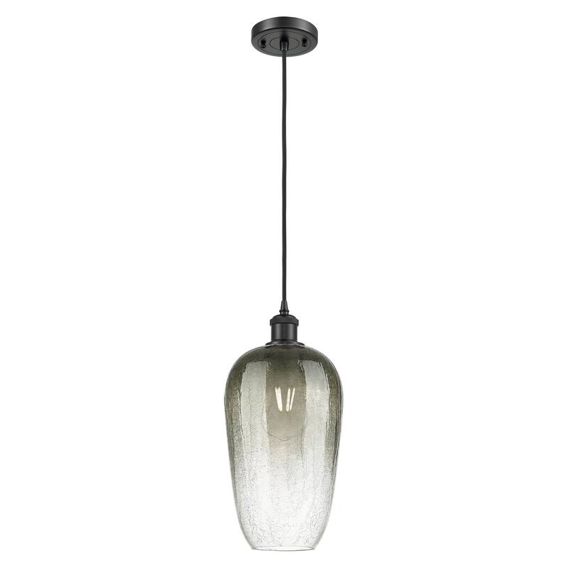 Innovations Lighting Endless Possibilities Ballston - Brookhaven Flute - 1 Light 7" Cord Hung Mini Pendant - Slate/Matte Black