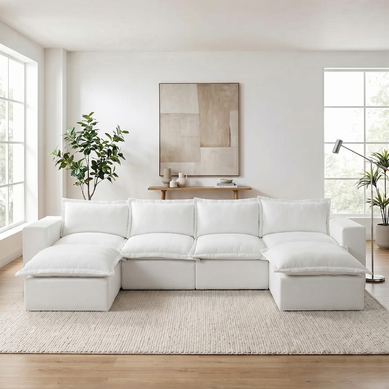 Comfy Cloud Couch Plush Modular Sectional Sofa For Living Room