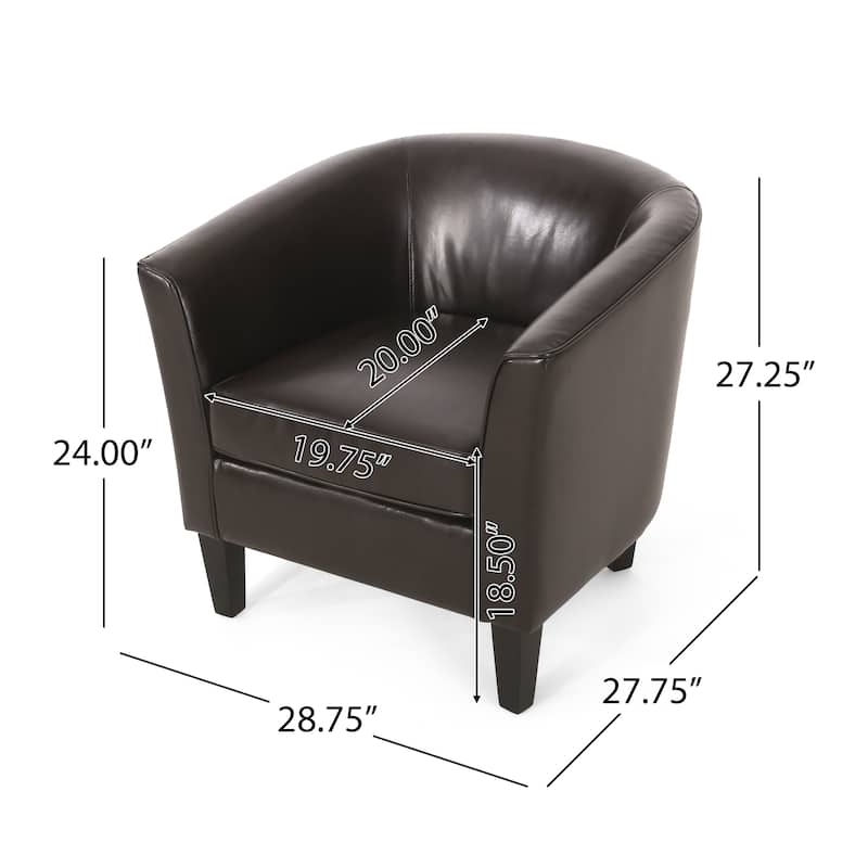 Modern Single Seat Brown Club Chair