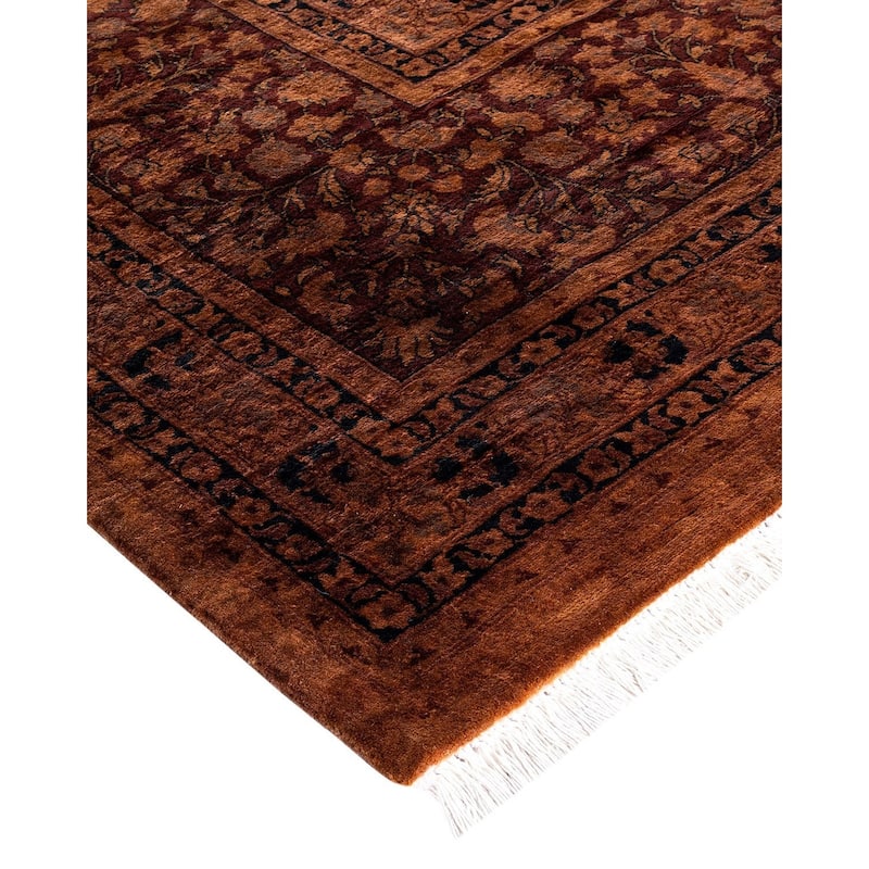 Overdyed, One-of-a-Kind Hand-Knotted Area Rug - Gold - 11' 10" x 17' 7"