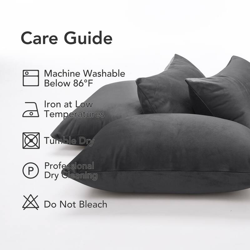 Deconovo Velvet Throw Pillow Covers 4 PCS (Cover Only)