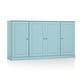 preview thumbnail 19 of 70, 100% Solid Wood 65" Sideboard with Clear, Frosted Glass or Solid Wood Doors by Palace Imports