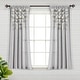 preview thumbnail 57 of 77, Lush Decor Boho Pom Pom Tassel Linen Window Curtain Panel (Single) 52"W x 63"L - Light Gray