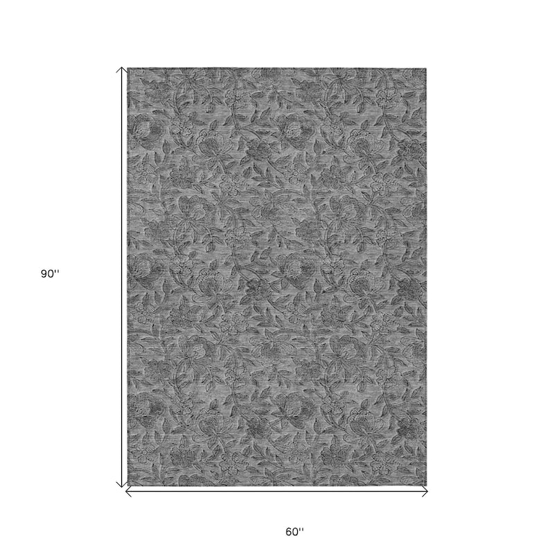 HomeRoots Floral Transitional Rectangle Outdoor Rug