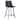 Elland Modern Minimalist Leather Upholstered Bar Stool with Accent Black Metal Base and Back Support for Home Bar or Kitchen