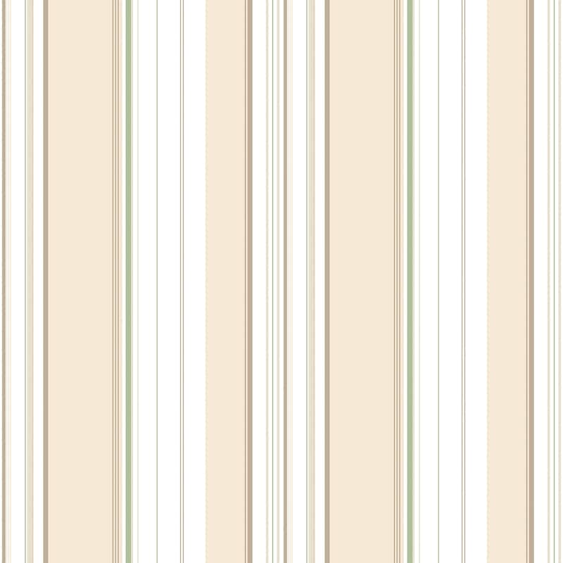 Galerie Wallcoverings Just Kitchens Multi Stripe Vinyl on Non-woven Matte Wallpaper Roll - 33 feet x 21 inches - Beige