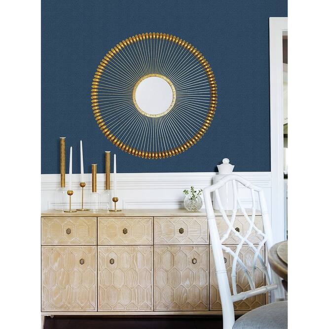 Advantage Hilbert Navy Geometric Wallpaper