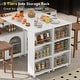Spruce & Spring Randy Rolling Kitchen Island With Extended Table - Bed ...