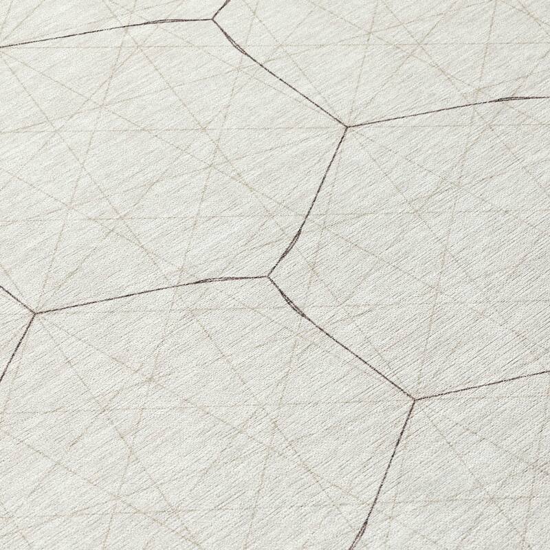 Machine Washable Indoor/ Outdoor Mosaic Geo Chantille Rug