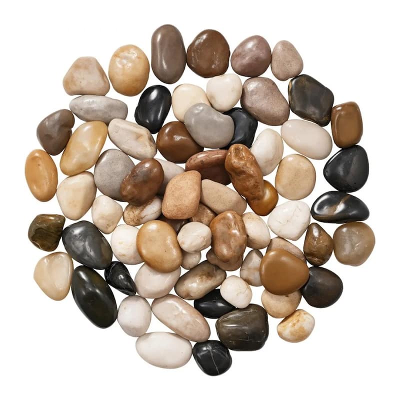 Rain Flower River Rocks Decorative Stones for Landscaping Aquarium Garden and Plant Care - 0.59-0.71 x 0.59-2.36 x 0.19-1.97 in