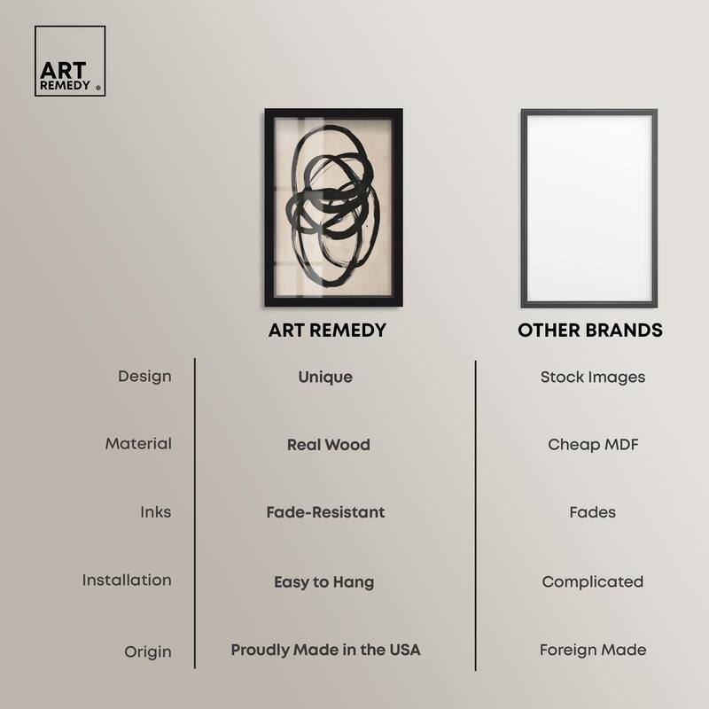 Beige Black I Shadowbox by Art Remedy